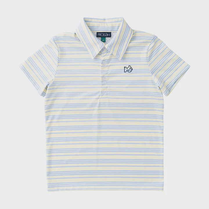 Performance Polo - Yellow Pear Windsurfer Stripe