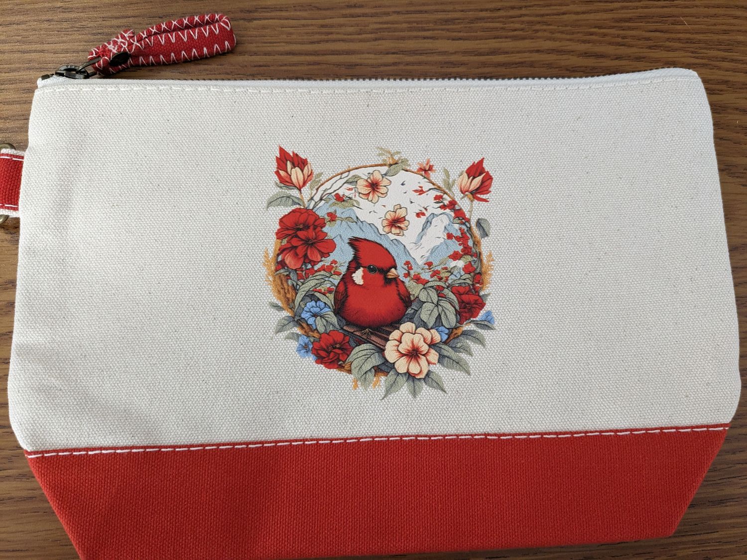 Cardinal Watercolor Pouch