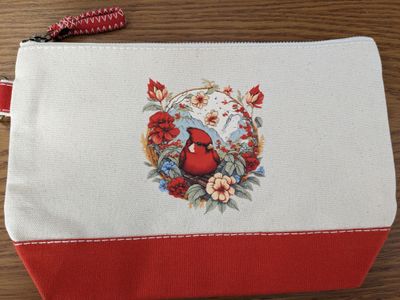 Cardinal Watercolor Pouch