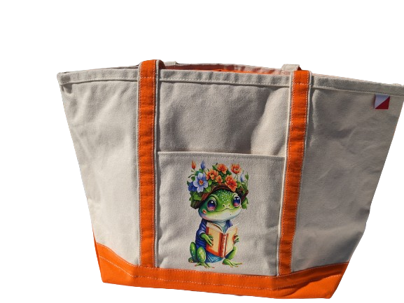 Ms. Hazel Book Frog Medium tote