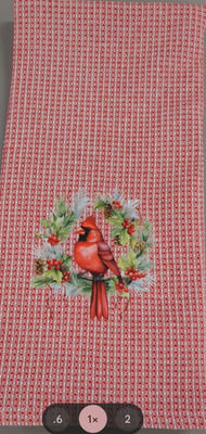 Cardinal Wreath Towel