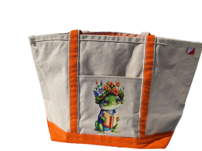 Ms. Hazel Book Frog Large tote