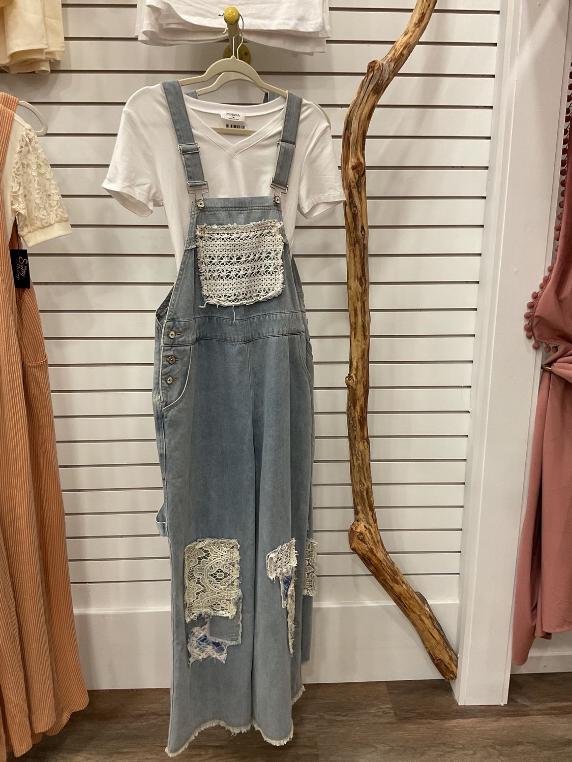 Overalls with patchwork