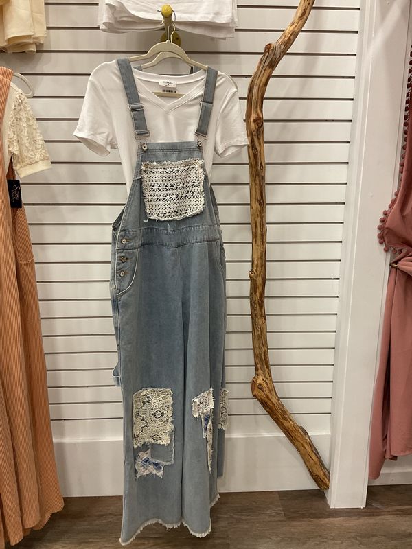 Overalls with patchwork