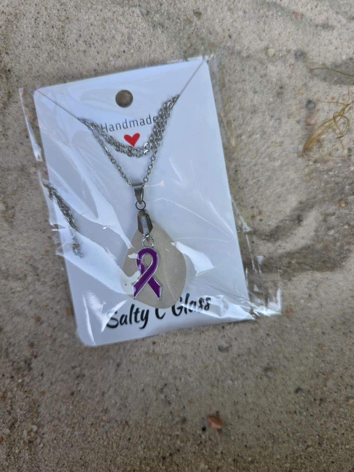 Made by Members - Ribbon Sea Glass Necklaces