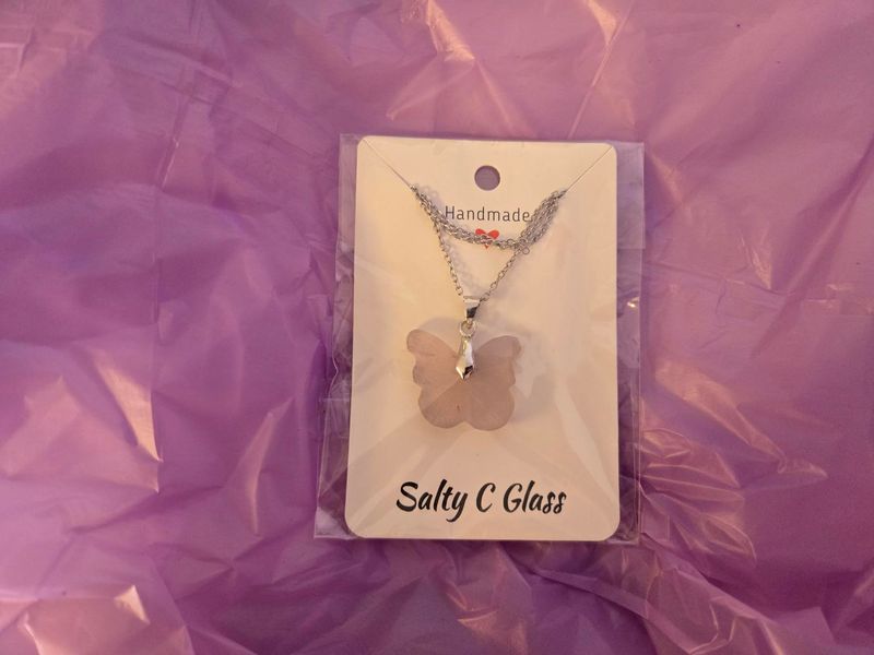 Made by Members - Purple Butterfly Necklace