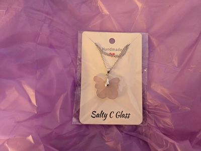 Made by Members - Purple Butterfly Necklace