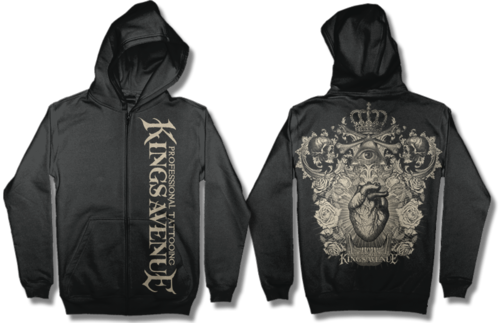 Crown &amp; Heart Hoodie: Black (SOLD OUT)