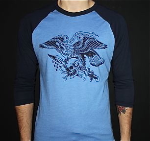 Triple Threat Baseball Tee (blue)