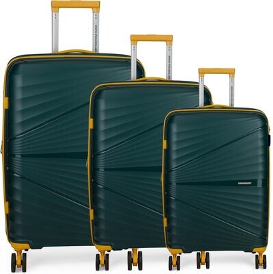 Packers Hard Sided 8 Wheeler Spinner Trolley Bag for Travel Set of 3