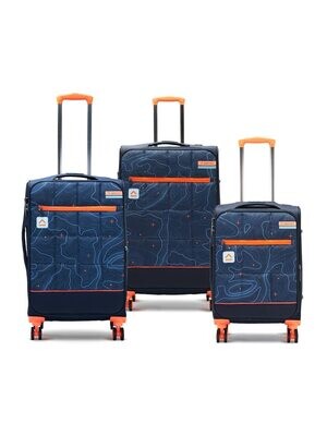Packers Trolley Bag Set of 3 (S+M+L) | Sustainable Cabin &amp; Check-in Luggage | Soft Printed Luggage| 8 Wheel Trolley Bag | TSA Lock | Suitcase for Travel