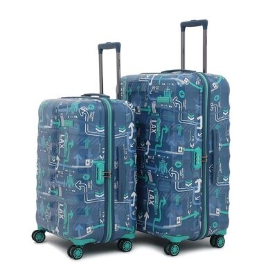 Packers Trolley Bag Set of 2 (M+L) | Hardsided Polycarbonate Printed Luggage |Combination Lock| Check-in Luggage |8 wheel Trolley Bag | Suitcase for Men &amp; Women |