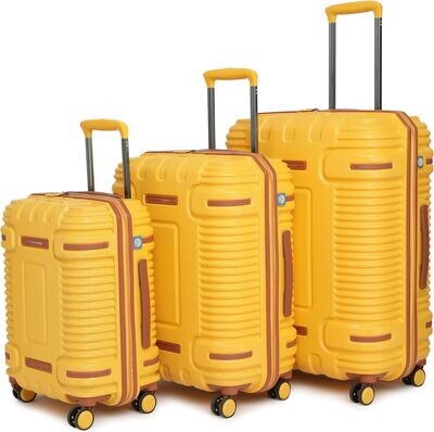 Packers Trolley Bag Set of 3 (S+M+L) |Hardsided Polycarbonate Cabin &amp; Check-in Luggage |8 Wheel Suitcase |TSA Lock &amp; Anti Theft Zippers |Suitcase for Men and Women|