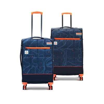 Packers Trolley Bag Set of 2 (M+L) | Sustainable Check-in Luggage | Soft Printed Luggage| Combination Lock, 8 Wheel Suitcase for Men &amp; Women| 2500 Days Warranty