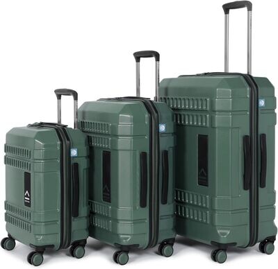 Packers Trolley Bag Set of 3 (S+M+L) | Hardsided Polycarbonate Cabin &amp; Check-in Printed Luggage | Anti-Scratch | TSA Lock &amp; Anti-Theft Zippers | 2000 Days Warranty