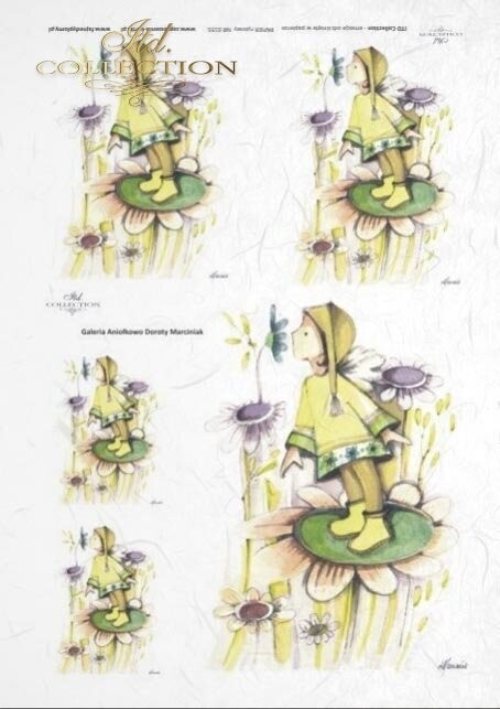 Elf auf der Wiese Reispapier A4 von ITD Collection 