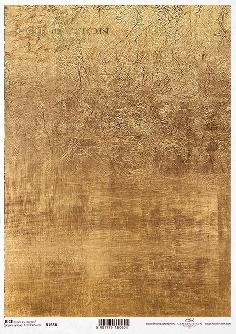 Gold- Optik Reispapier A4 von ITD Collection 