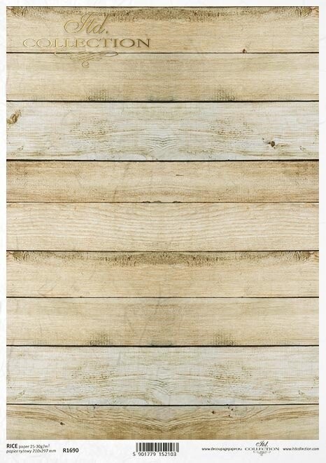 Bretter Vintage  Reispapier A4 von ITD Collection