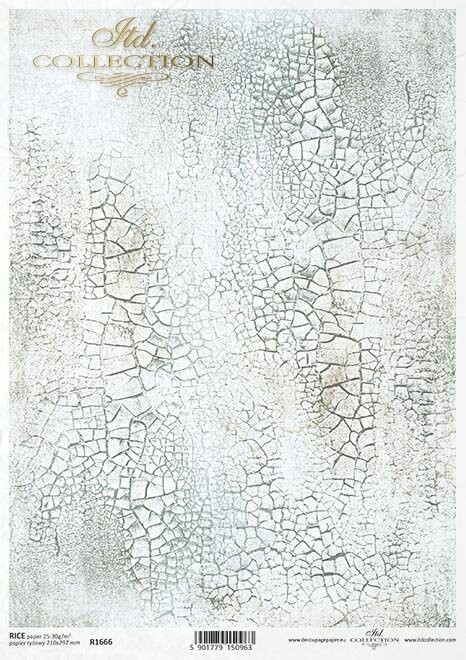 Gerissene Farbe  Reispapier A4 von ITD Collection