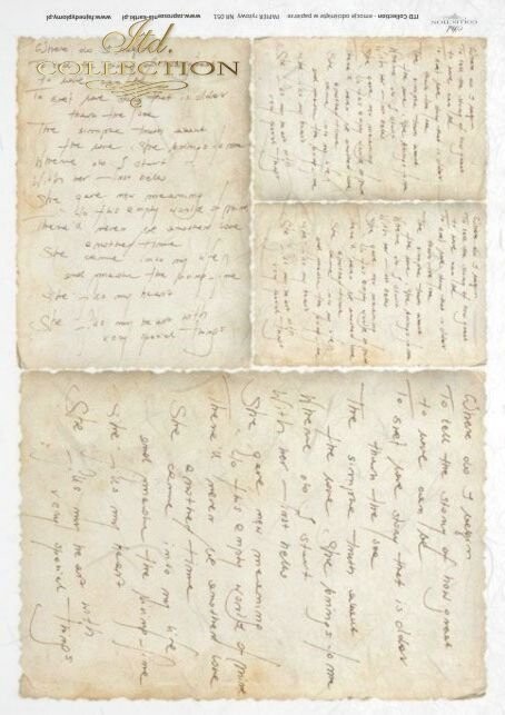Alte Briefe, Handschrift  Reispapier A4 von ITD Collection