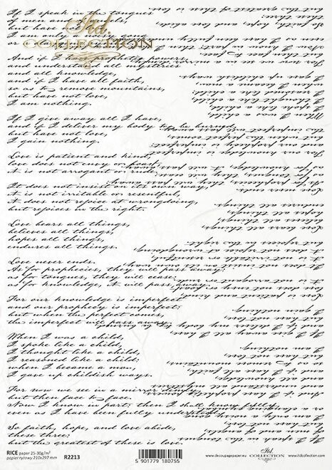 Handschrift, Zitate,Frases Reispapier A4 von ITD Collection