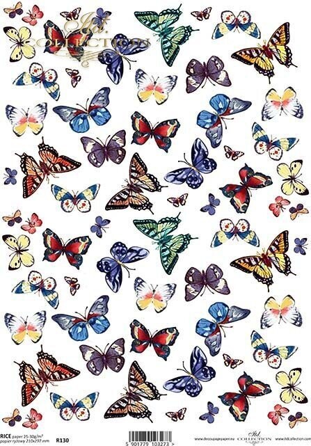 Schmetterlinge  Reispapier A4 von ITD Collection