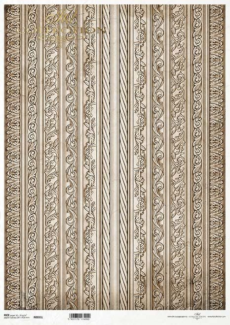 Bordüe Rand Ornamente Reispapier A3 von ITD Collection 
