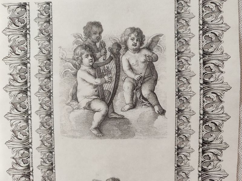 Putten  Engel Dekore Ornamente Barock Schwarz-Weiß