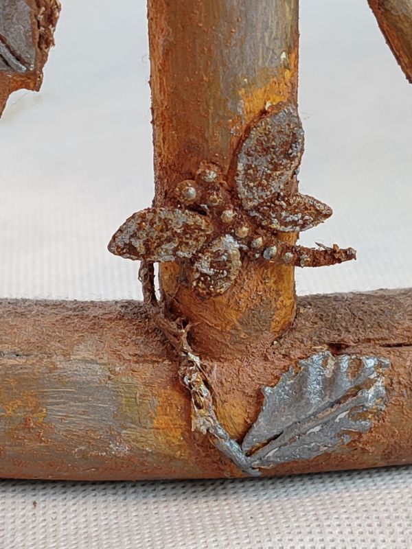 Foto. Rosteffekt auf meiner Decoupage- Arbeit