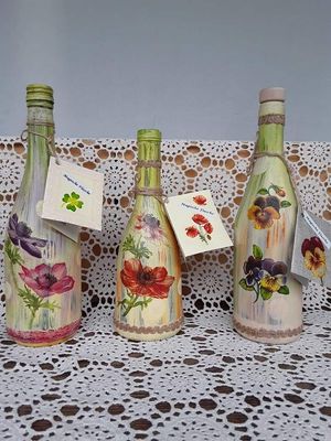 Foto . Meine Decoupage-Arbeiten. Geschenkidee. 3 Magische Flasche