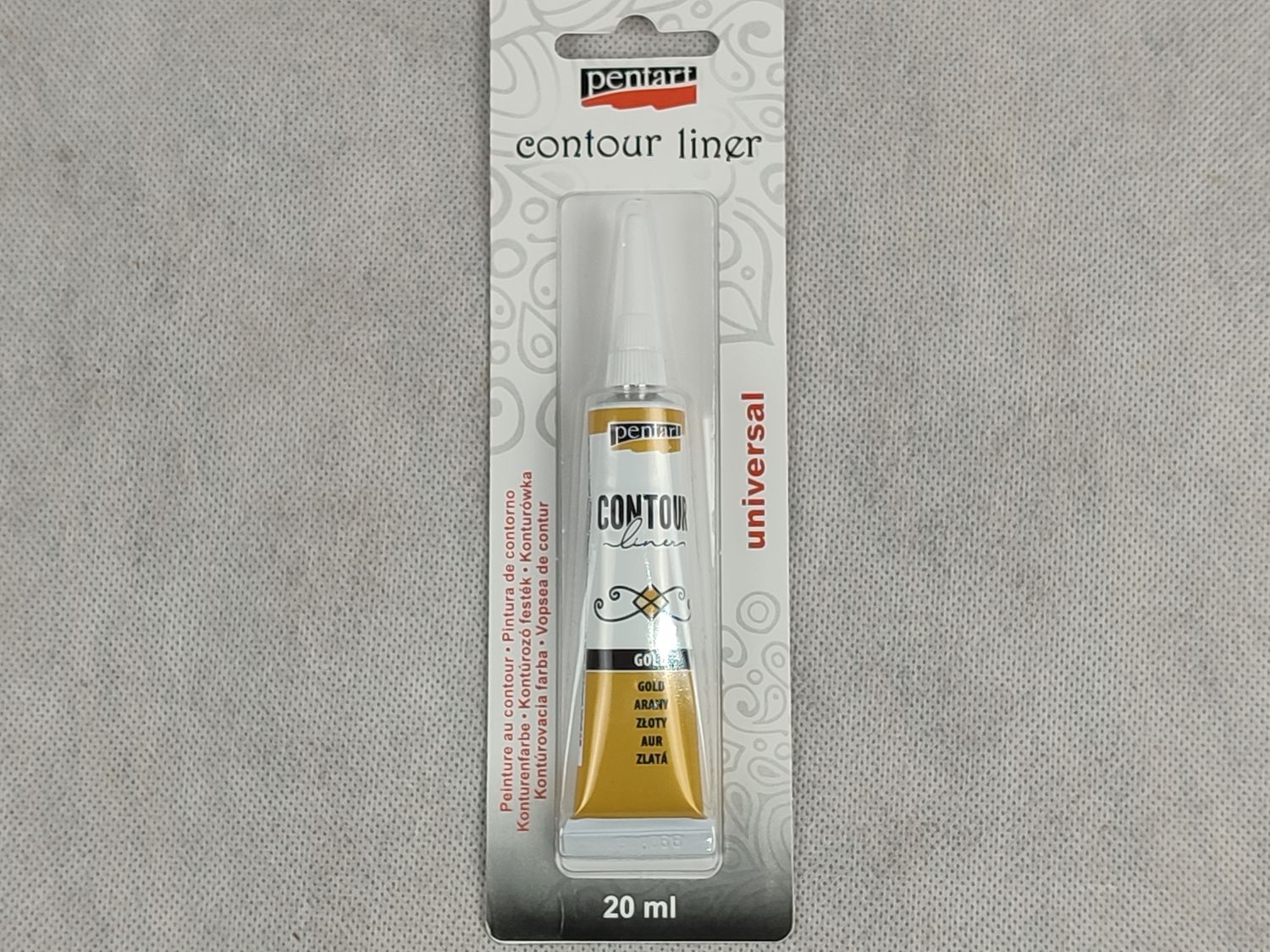 Foto des  Produktes. Konturenfarbe Contour Liner Pentart Gold 20ml