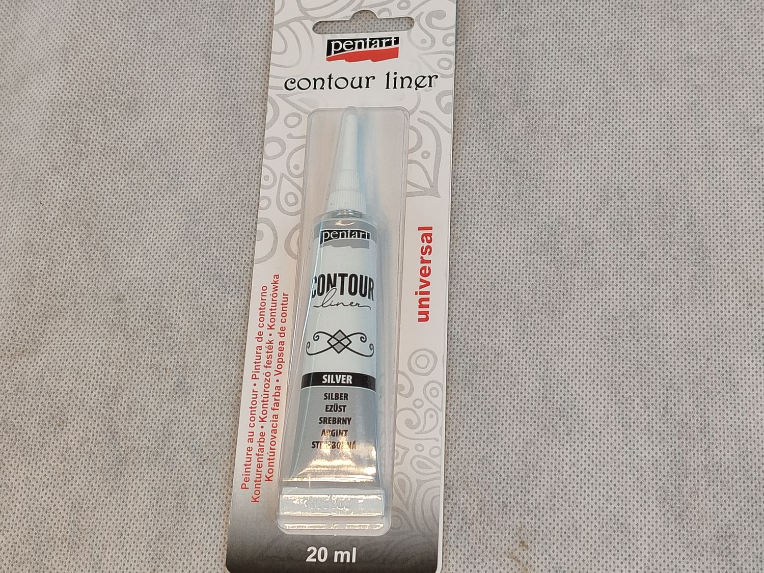 Produktfoto. Konturenfarbe ( Linere ) Silber