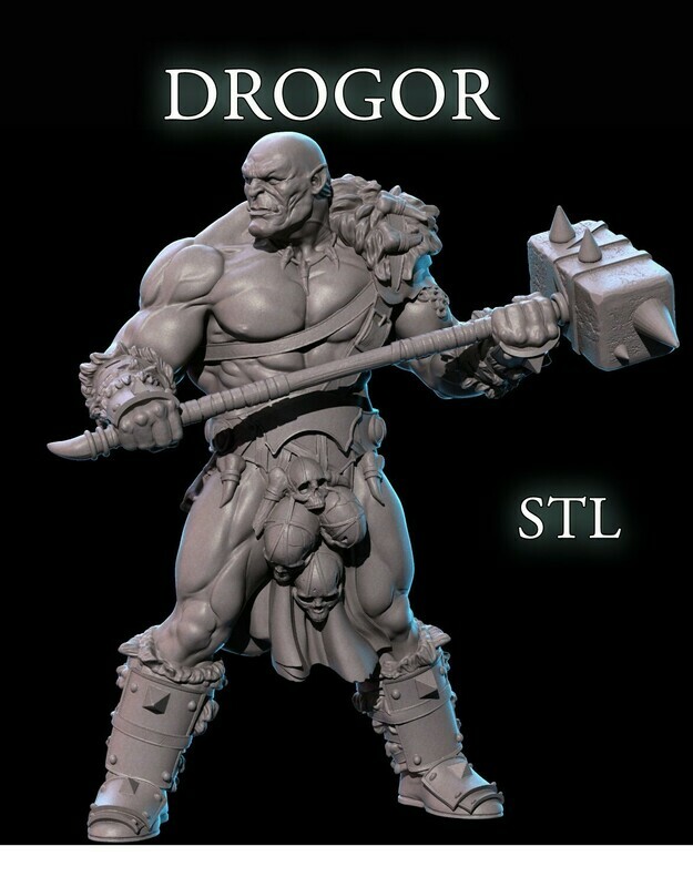 DROGOR THE HALF ORC STL