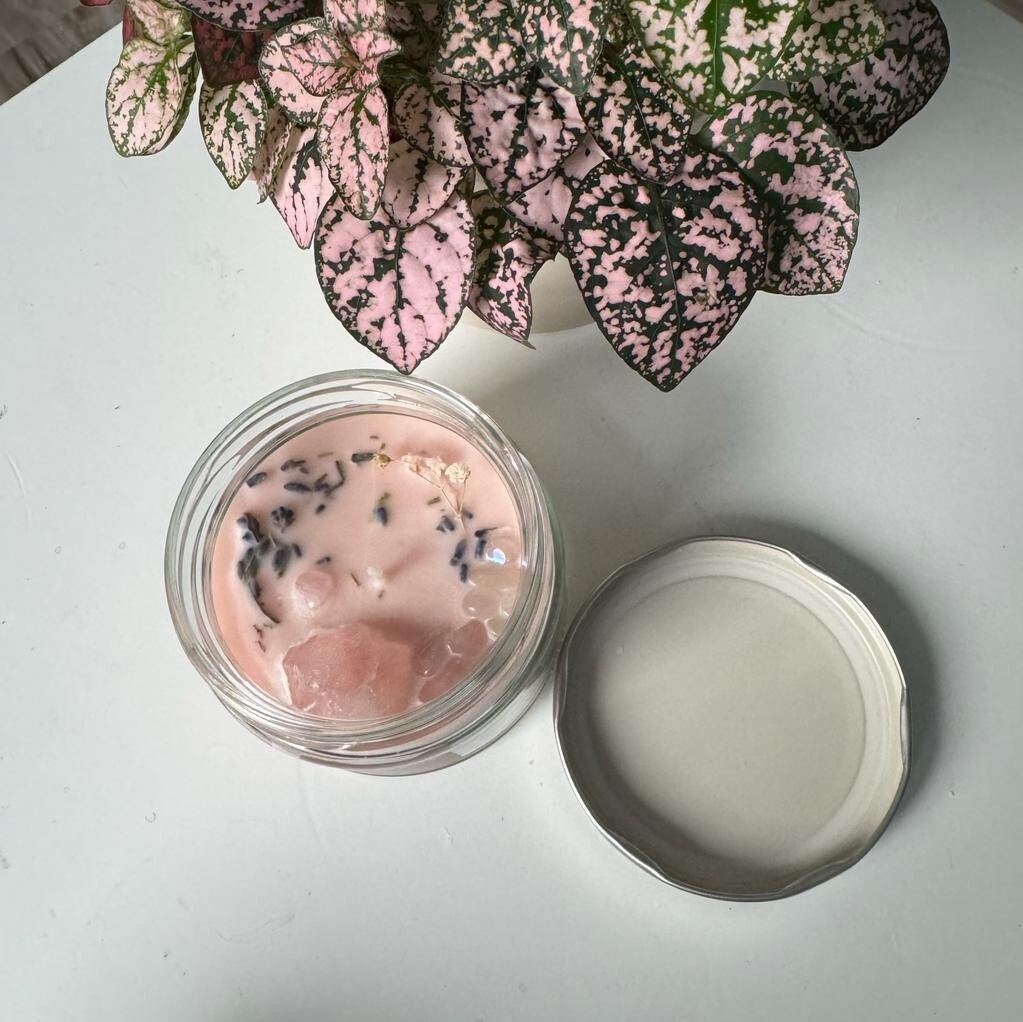 Selflove Kerze mit Rosenquarz