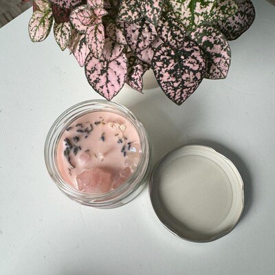 Selflove Kerze mit Rosenquarz