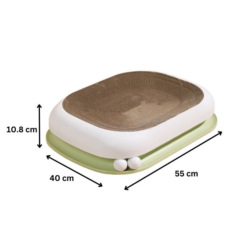 Replaceable Cat Scratcher Bed With Ball Tracking Toy