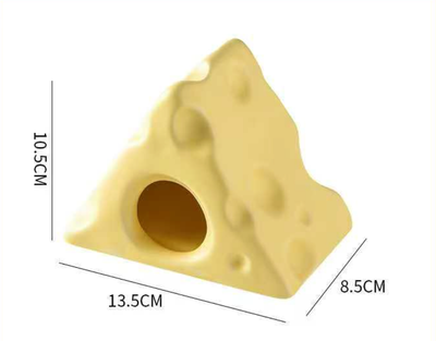 Cheese Thief - Ceramic Small Animal Hamster Hideout