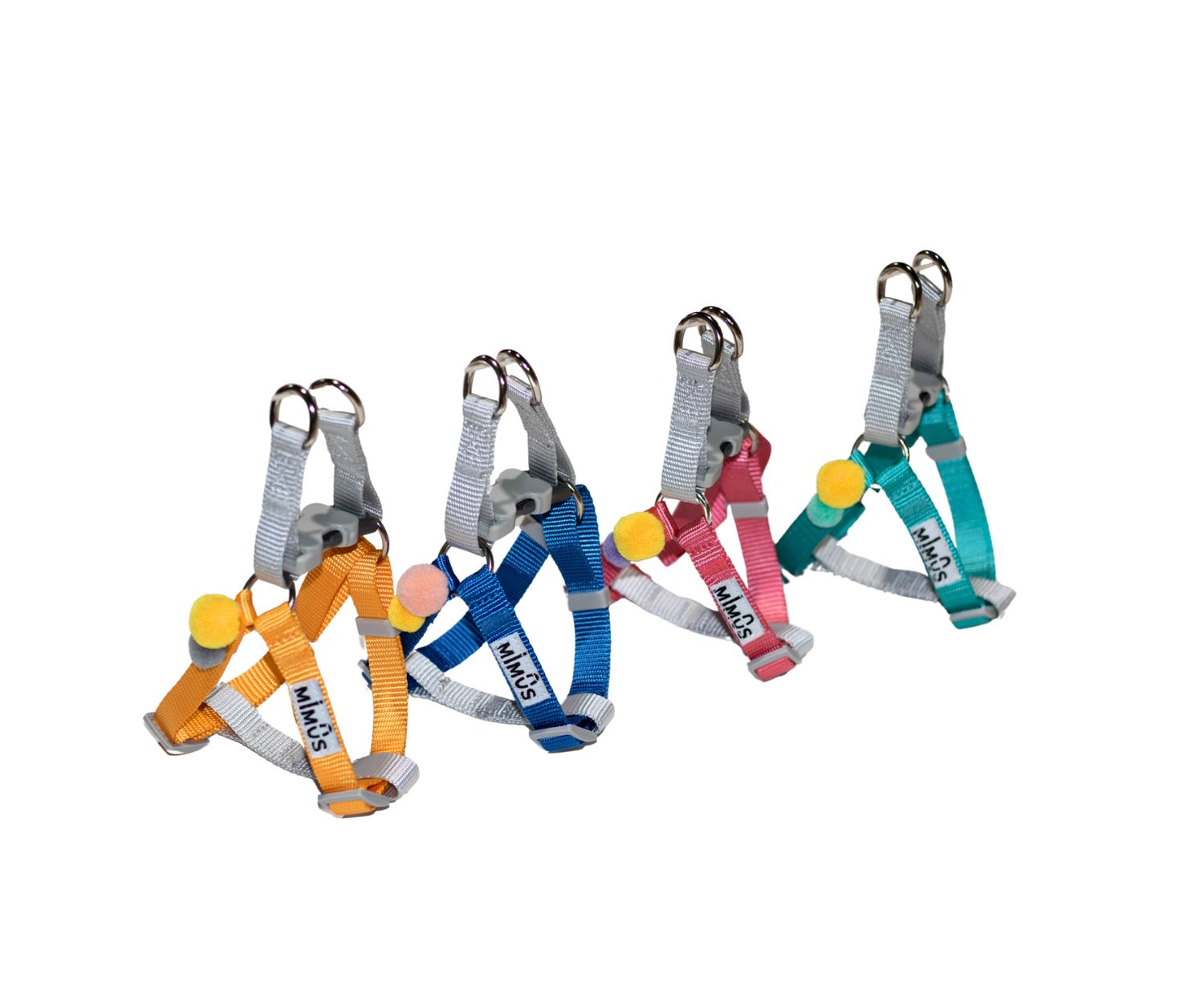 Pompom Dog Harness and Leash Set