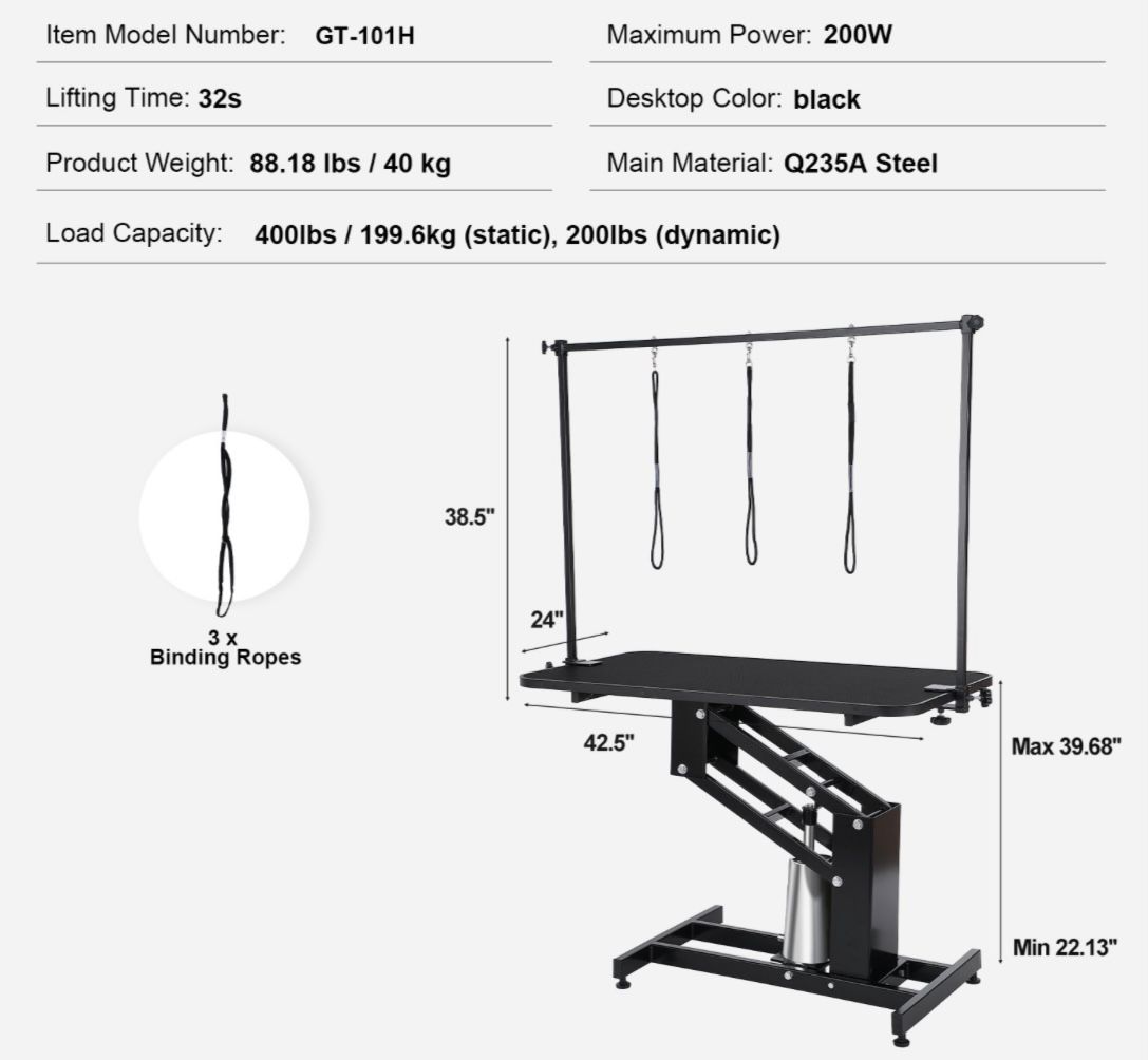 Hydraulic lift table