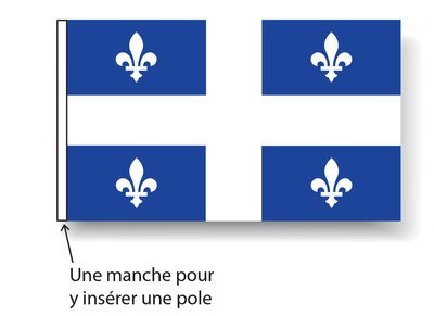 Drapeau du Québec (12 x 18 pouces)
