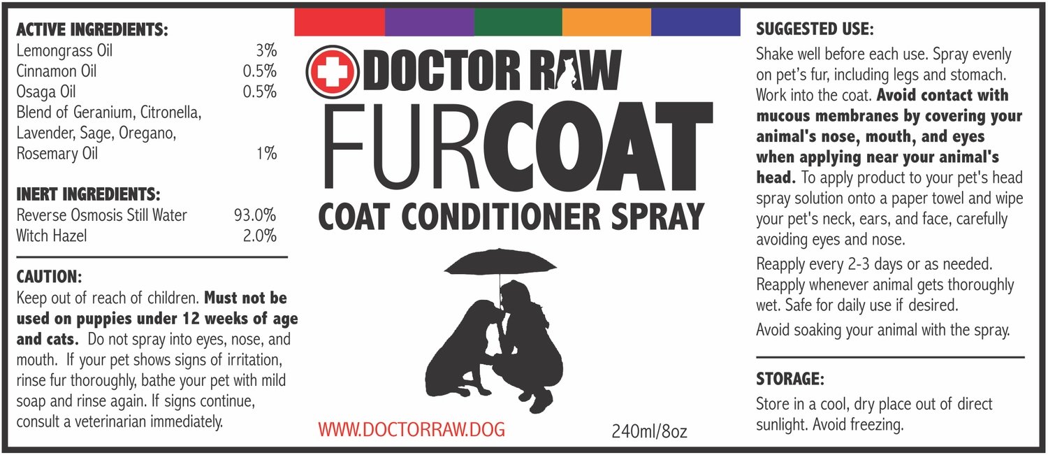Dr Raw  &quot;Fur COAT&quot; 8 oz Spray