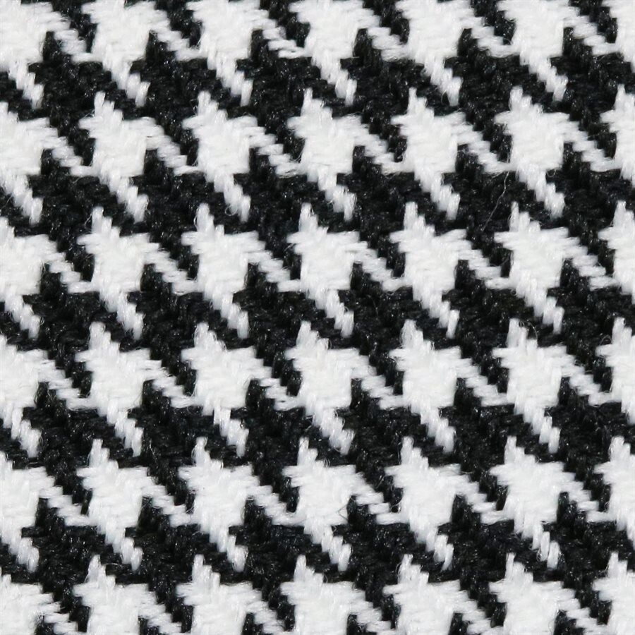 Plaid &amp; Houndstooth Fabric, Variation: HT02 Houndstooth White/Black