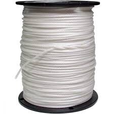 Awning Rope (Polyester) 1/8&quot;, Colour: White (1000&#39; Roll)