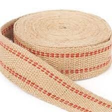 Jute Webbing, Size: Red Stripe Jute Webbing 3 1/2&quot; x 72, 11 lbs.