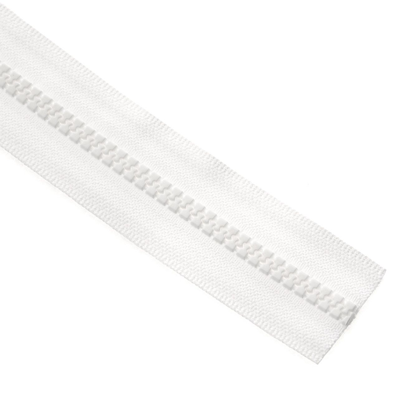 Cresencio Molded Zipper Chain (by the roll only), Size &amp; Color: CRS #5 Chain White Molded Plastic-9/16&quot; (100yd)