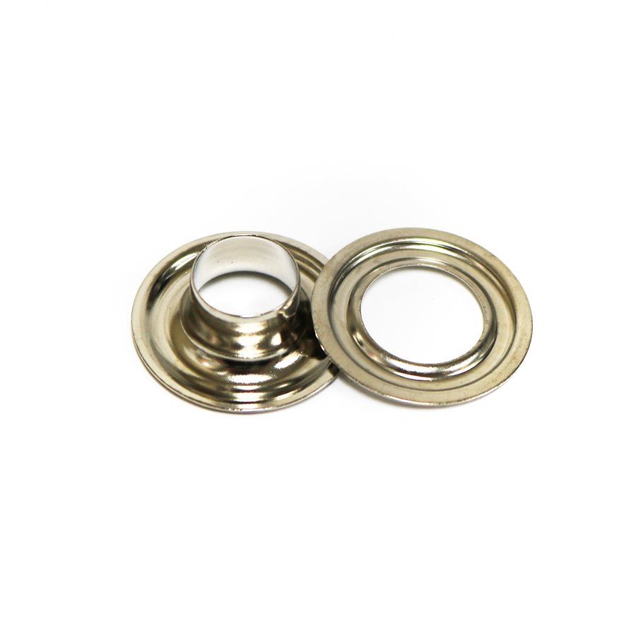 Grommets - Nickel, Size: Nickel Grommet # 0- Plain  (Gross Pk)