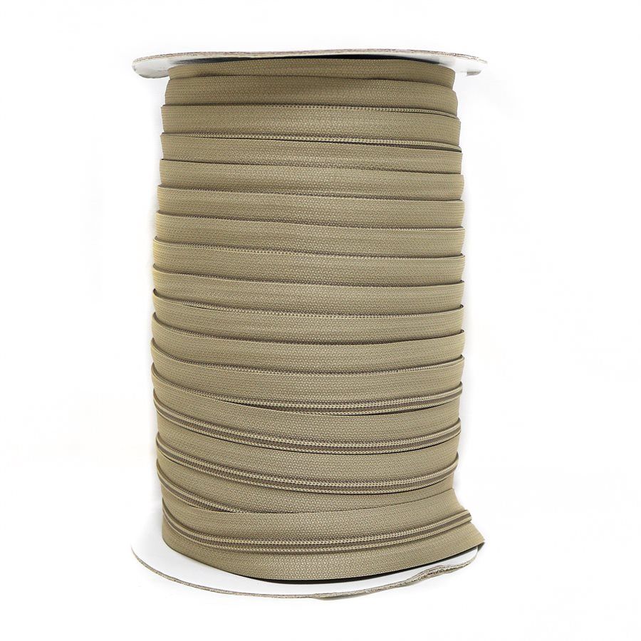 Coil Zipper (Normal) YKK, Size: #4.5 Vislon Coil Zipper Chain Beige (Yds.) (Roll Size: 219 yds)