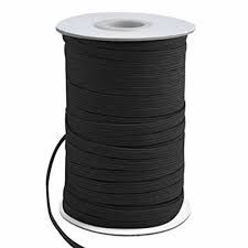 Elastic, Size: Flat Knit Elastic P65 Black 1/4"- 144 Yd Roll