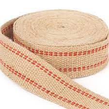 Jute Webbing, Size: Red Stripe Jute Webbing 3 1/2" x 72 yds., 11 lbs.