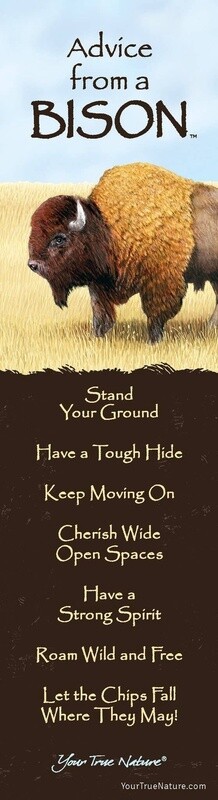 Advice from a Bison Bookmark